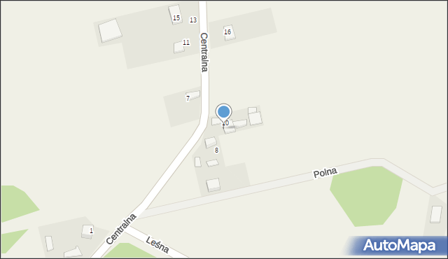 Kuźnica Grodziska, Centralna, 10a, mapa Kuźnica Grodziska