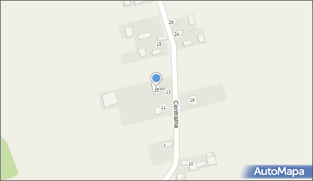 Kuźnica Grodziska, Centralna, 15, mapa Kuźnica Grodziska