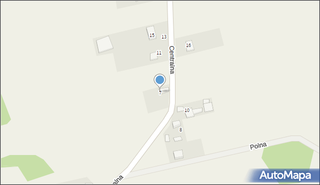 Kuźnica Grodziska, Centralna, 7, mapa Kuźnica Grodziska