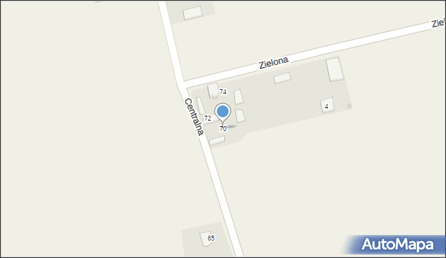 Kuźnica Grodziska, Centralna, 70, mapa Kuźnica Grodziska