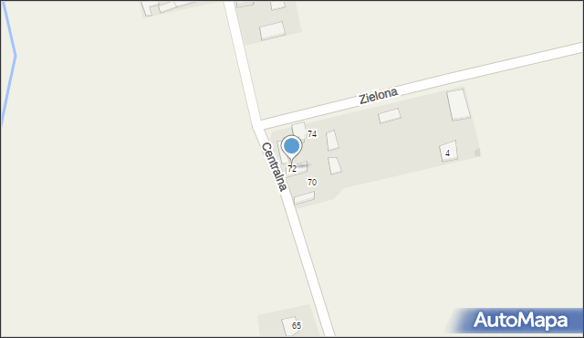 Kuźnica Grodziska, Centralna, 72, mapa Kuźnica Grodziska