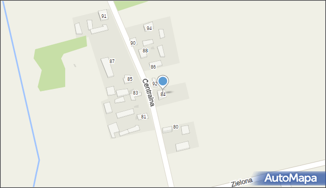 Kuźnica Grodziska, Centralna, 84, mapa Kuźnica Grodziska