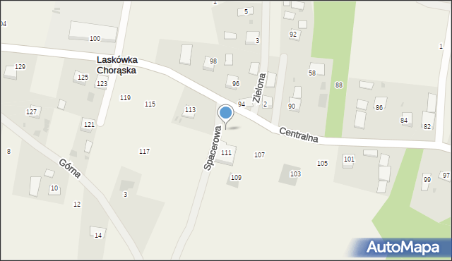 Laskówka Chorąska, Centralna, 111, mapa Laskówka Chorąska