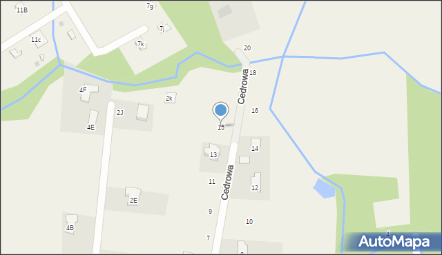 Lipowo, Cedrowa, 15, mapa Lipowo