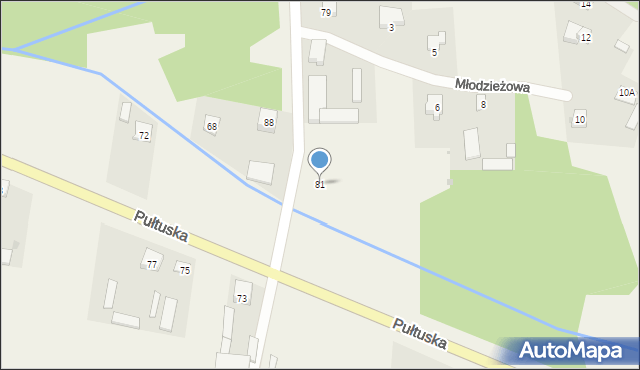 Łosinno, Centralna, 81, mapa Łosinno
