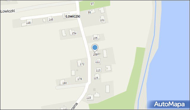 Łowiczki, Centralna, 109, mapa Łowiczki