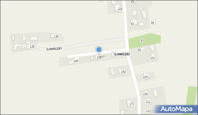 Łowiczki, Centralna, 146, mapa Łowiczki