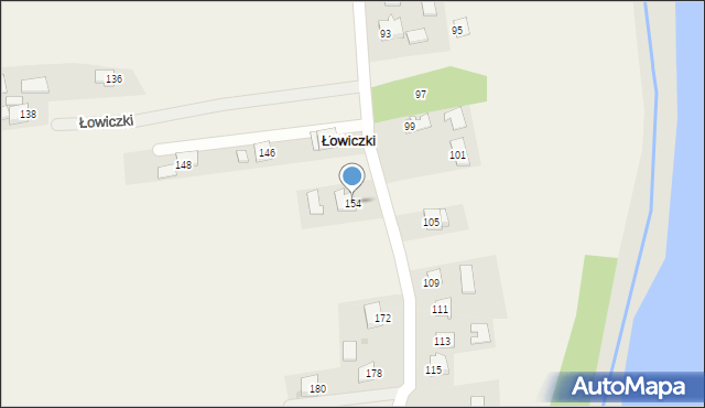 Łowiczki, Centralna, 154, mapa Łowiczki