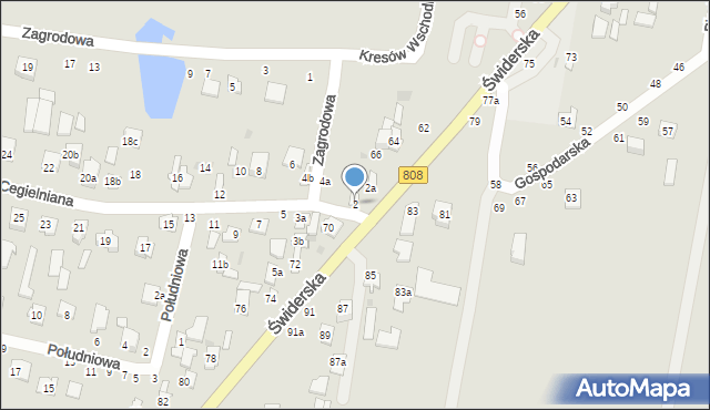 Łuków, Cegielniana, 2, mapa Łuków