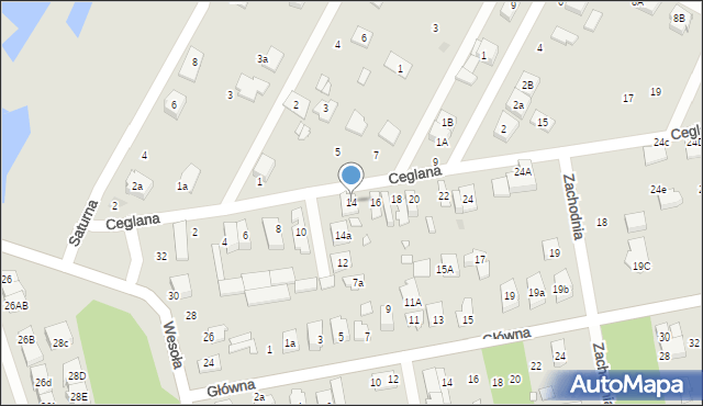 Marki, Ceglana, 14, mapa Marki