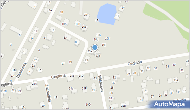 Marki, Ceglana, 23c, mapa Marki