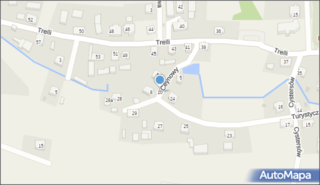 Mechowo, Ceynowy Floriana, dr., 10, mapa Mechowo