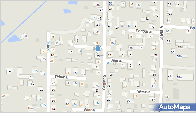 Międzyrzec Podlaski, Ceglana, 35, mapa Międzyrzec Podlaski