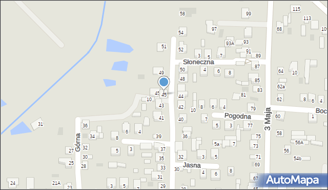 Międzyrzec Podlaski, Ceglana, 45, mapa Międzyrzec Podlaski