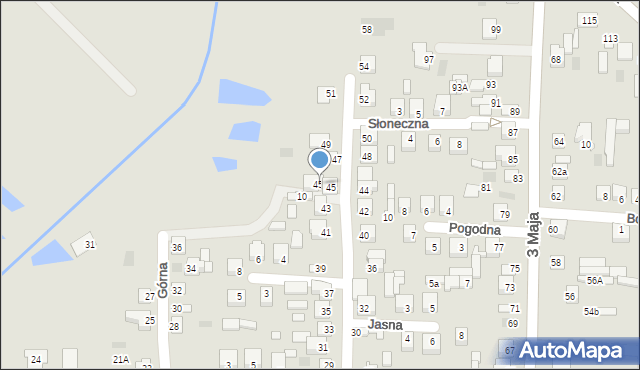 Międzyrzec Podlaski, Ceglana, 45A, mapa Międzyrzec Podlaski