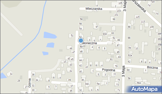 Międzyrzec Podlaski, Ceglana, 50, mapa Międzyrzec Podlaski