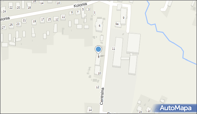 Mniów, Centralna, 8, mapa Mniów