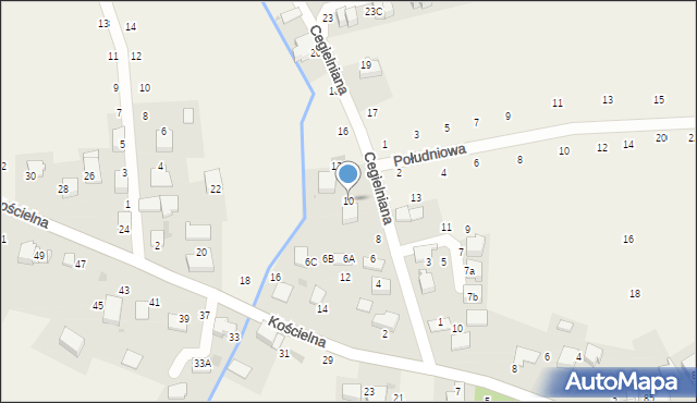 Modlnica, Cegielniana, 10, mapa Modlnica