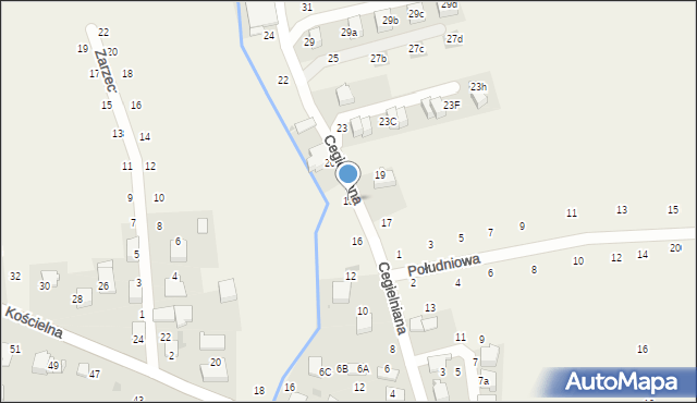 Modlnica, Cegielniana, 18, mapa Modlnica