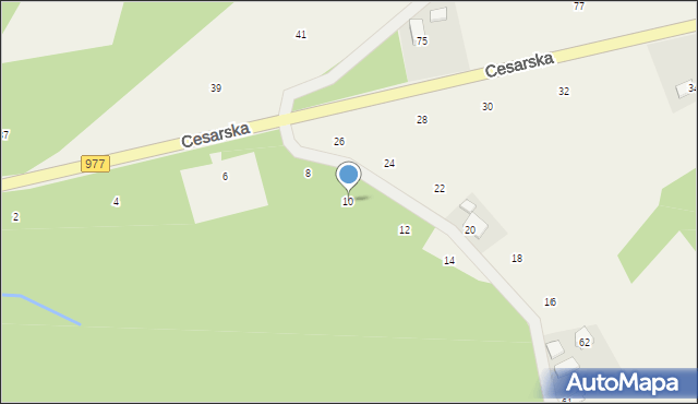 Moszczenica, Cesarska, 10, mapa Moszczenica