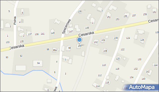 Moszczenica, Cesarska, 100, mapa Moszczenica