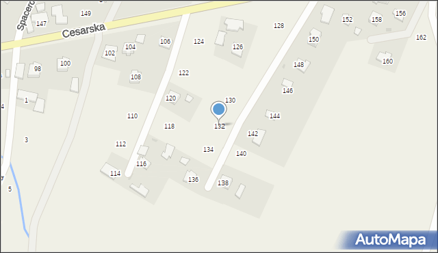 Moszczenica, Cesarska, 132, mapa Moszczenica