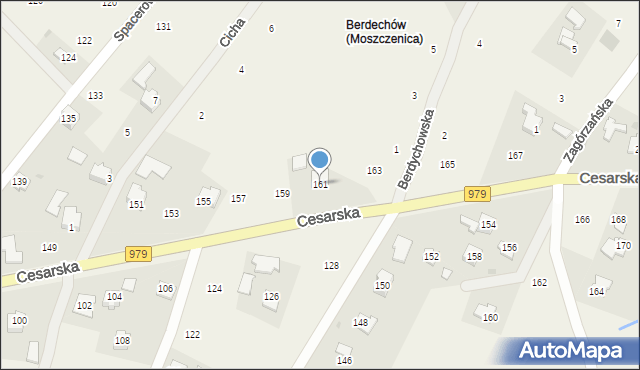 Moszczenica, Cesarska, 161, mapa Moszczenica