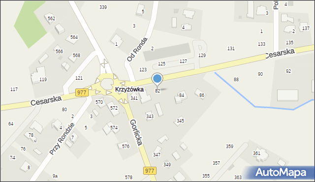 Moszczenica, Cesarska, 82, mapa Moszczenica