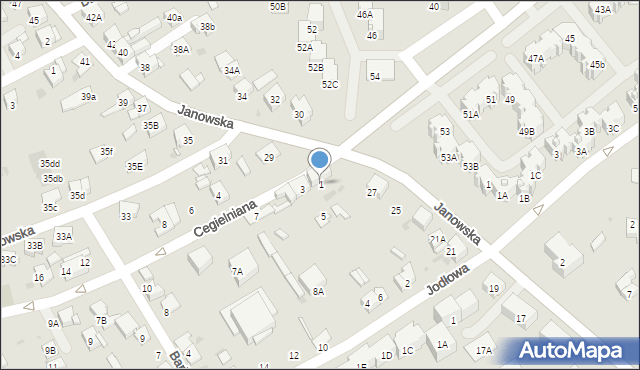 Mysłowice, Cegielniana, 1, mapa Mysłowice