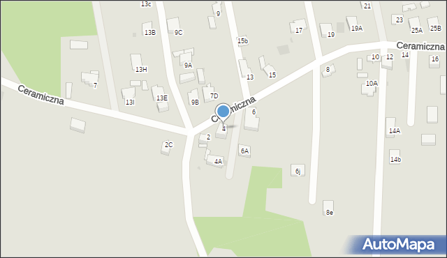 Myszków, Ceramiczna, 4, mapa Myszków