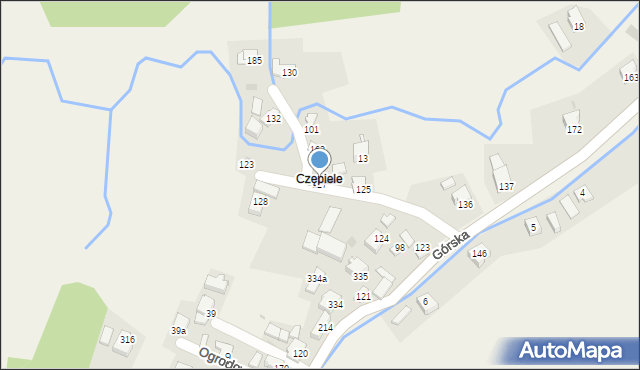 Nieledwia, Cępieli, 127, mapa Nieledwia