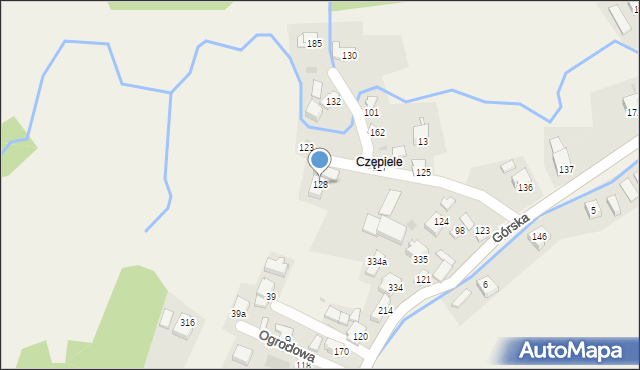 Nieledwia, Cępieli, 128, mapa Nieledwia