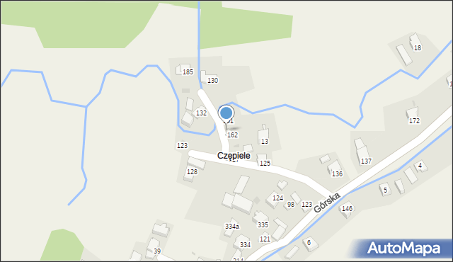 Nieledwia, Cępieli, 159, mapa Nieledwia