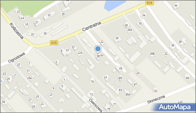 Niemce, Centralna, 16, mapa Niemce