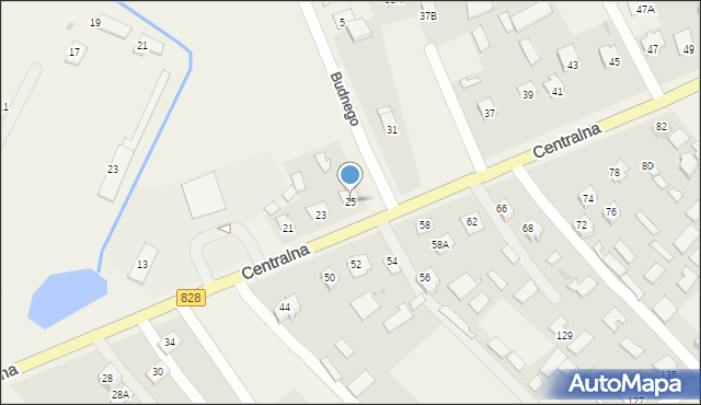 Niemce, Centralna, 25, mapa Niemce