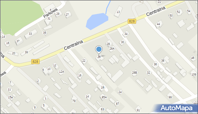 Niemce, Centralna, 26, mapa Niemce