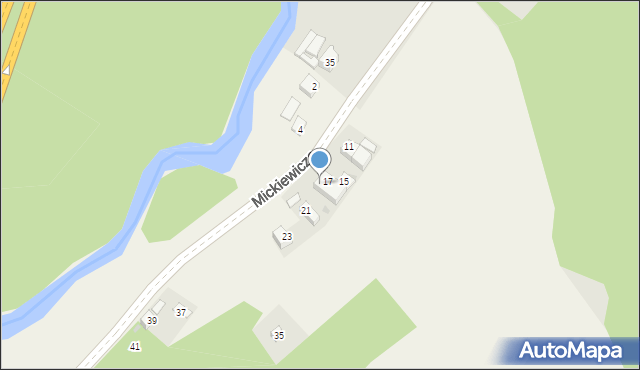 Okocim, Cesarski Gościniec, 19, mapa Okocim