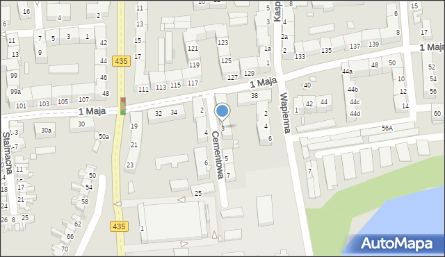 Opole, Cementowa, 3, mapa Opola