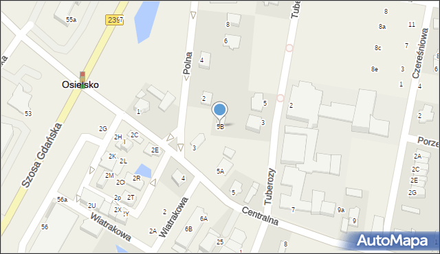 Osielsko, Centralna, 5B, mapa Osielsko