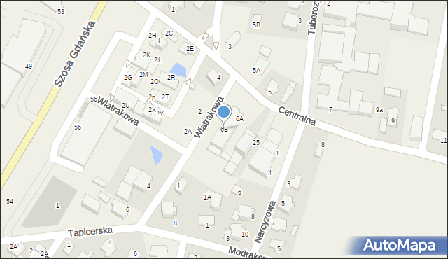 Osielsko, Centralna, 6B, mapa Osielsko