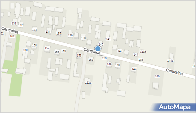 Osiny, Centralna, 151, mapa Osiny