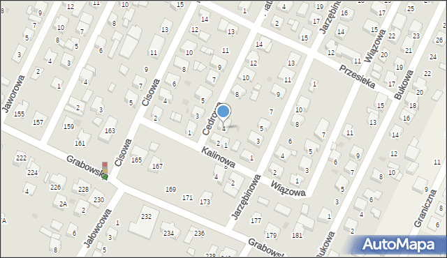 Ostrów Wielkopolski, Cedrowa, 4, mapa Ostrów Wielkopolski