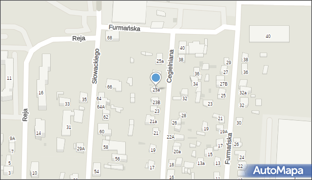 Ostrowiec Świętokrzyski, Cegielniana, 23a, mapa Ostrowiec Świętokrzyski