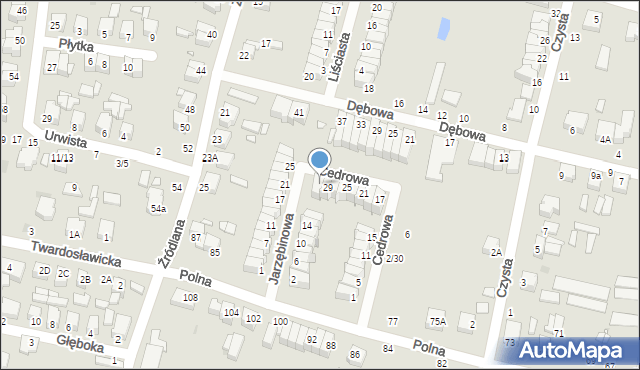 Piotrków Trybunalski, Cedrowa, 31, mapa Piotrków Trybunalski