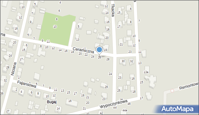 Piotrków Trybunalski, Ceramiczna, 26, mapa Piotrków Trybunalski