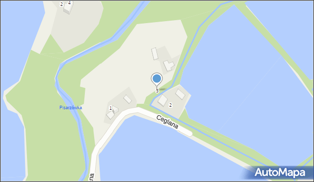 Pisarzowice, Ceglana, 3, mapa Pisarzowice