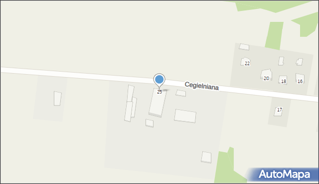 Policzna, Cegielniana, 25, mapa Policzna