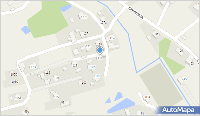 Połomia, Centralna, 111, mapa Połomia