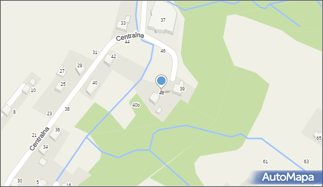 Porąbka, Centralna, 48, mapa Porąbka