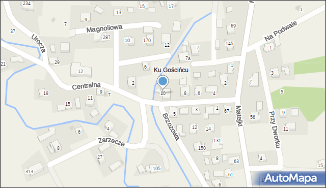 Przeginia Narodowa, Centralna, 10, mapa Przeginia Narodowa